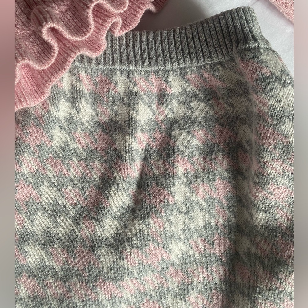 Pink and Gray sweater skirt furry vest set Girls size 5/6 Rachel Zoe - Picture 3 of 8